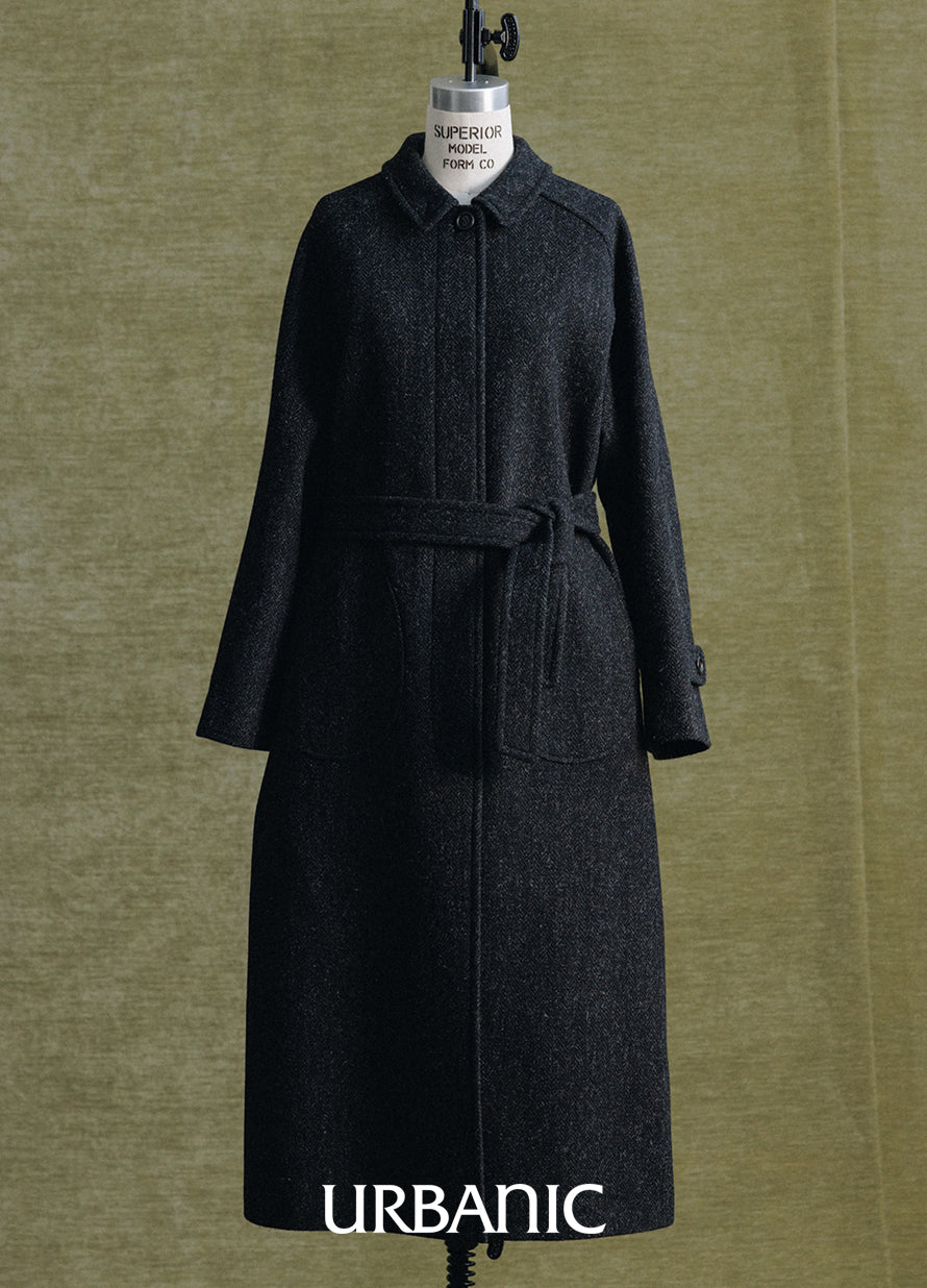 Belted Deck Coat (Herringbone)
