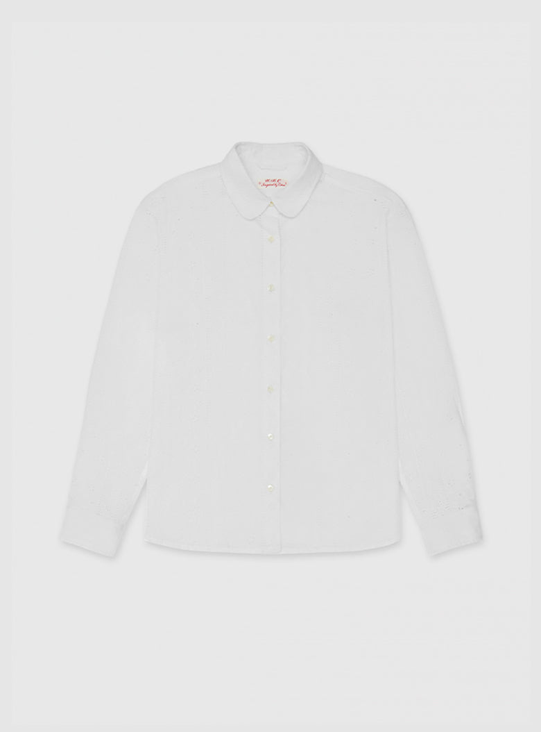 Floral embroidered cotton shirt
