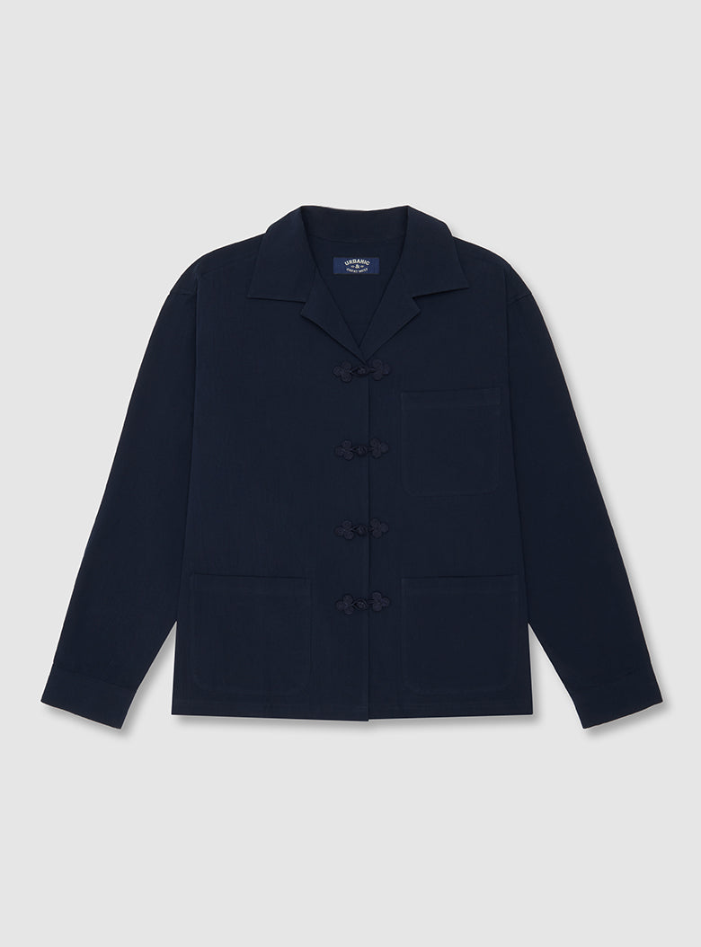 Frog Button Shirt (Navy)