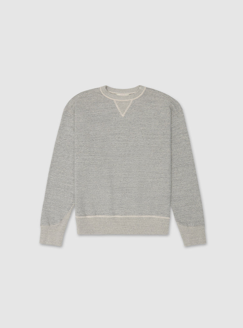 Heritage Sweatshirt in grey melange cotton