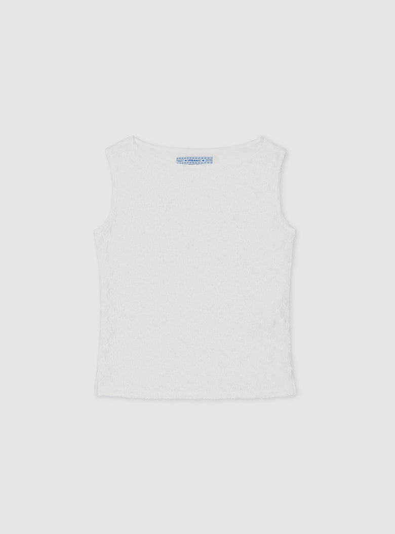 Women’s Ivy Sleeveless top with delicate vine-like floral pattern