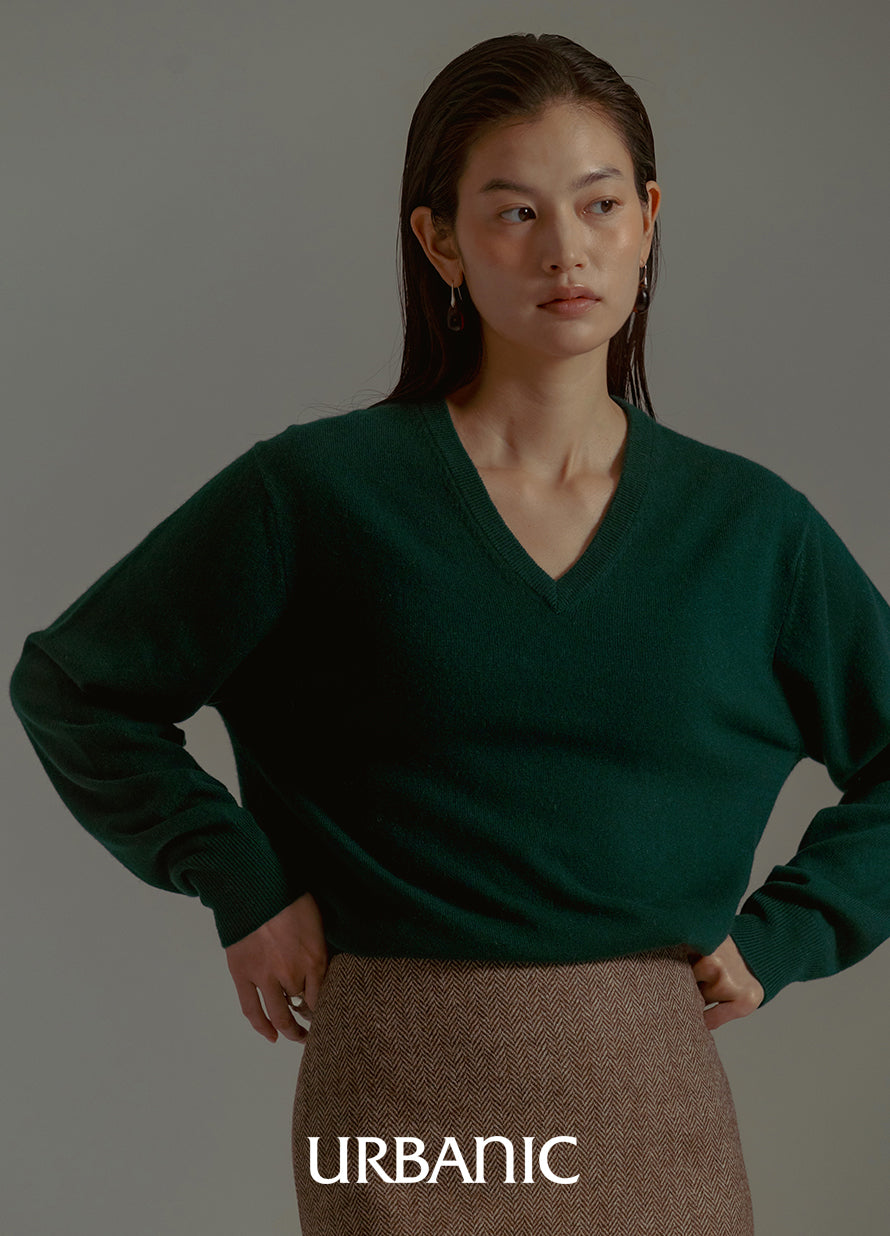 Boutique Cashmere V-neck Knit