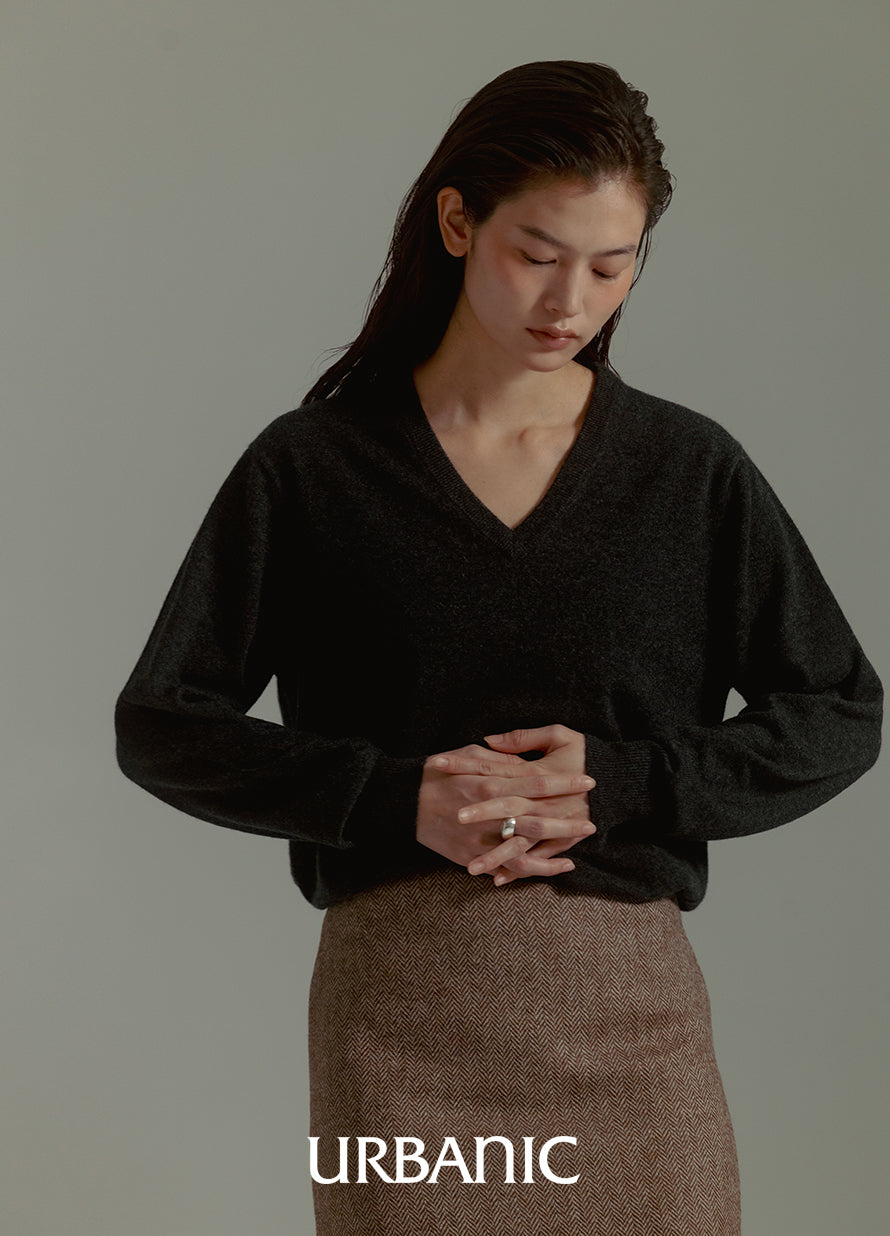 Boutique Cashmere V-neck Knit