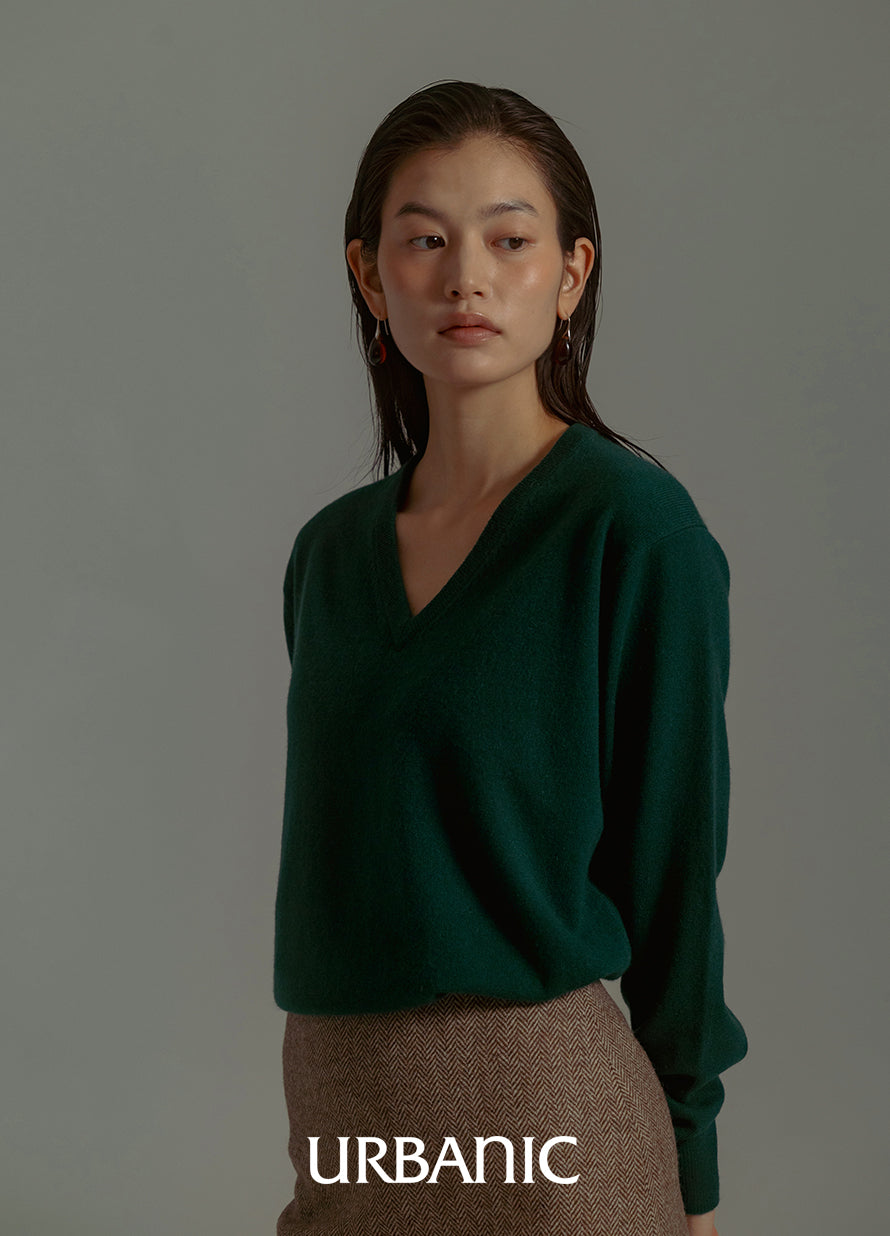 Boutique Cashmere V-neck Knit