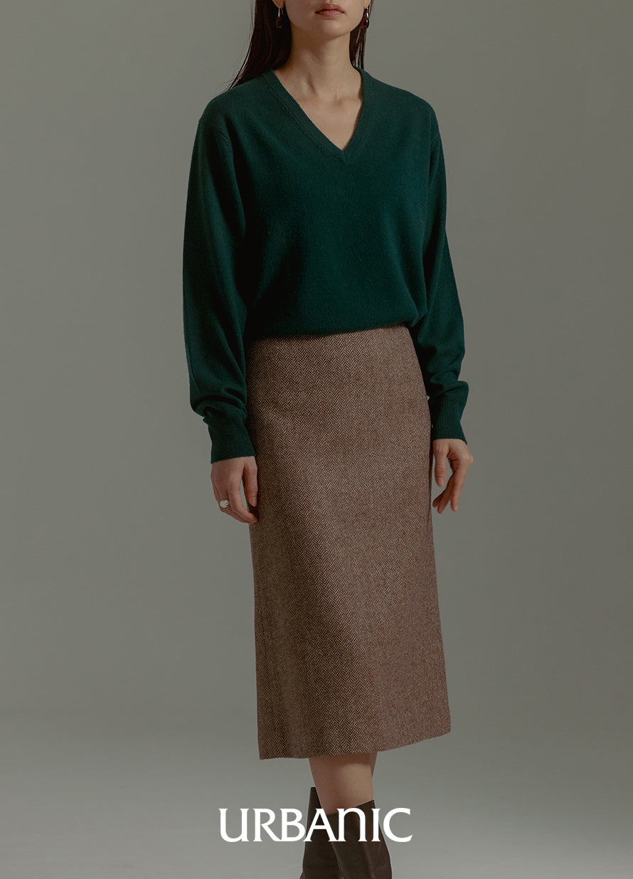 Boutique Cashmere V-neck Knit