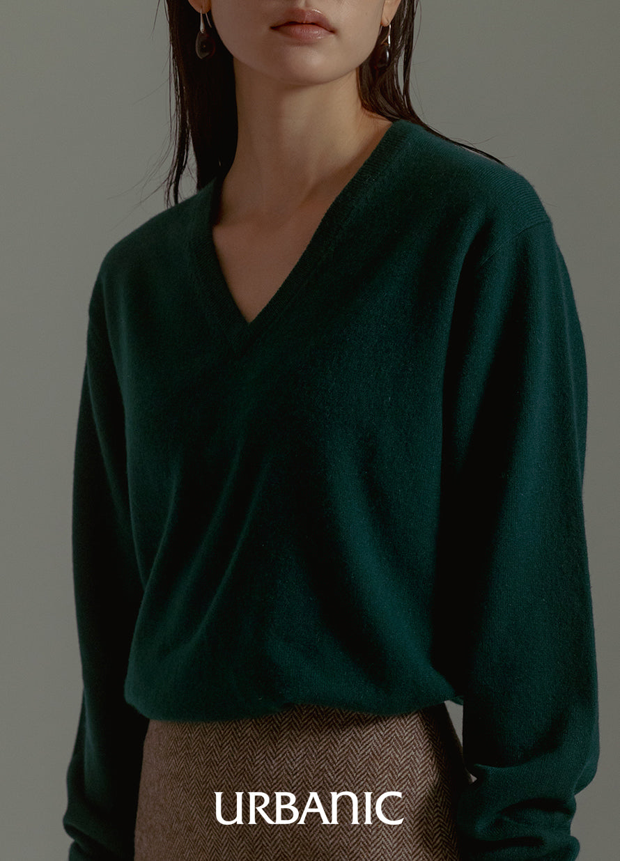 Boutique Cashmere V-neck Knit