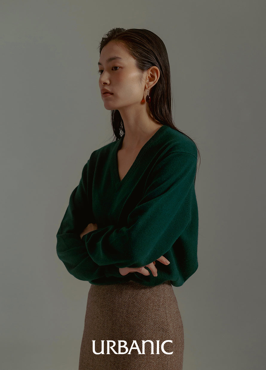 Boutique Cashmere V-neck Knit