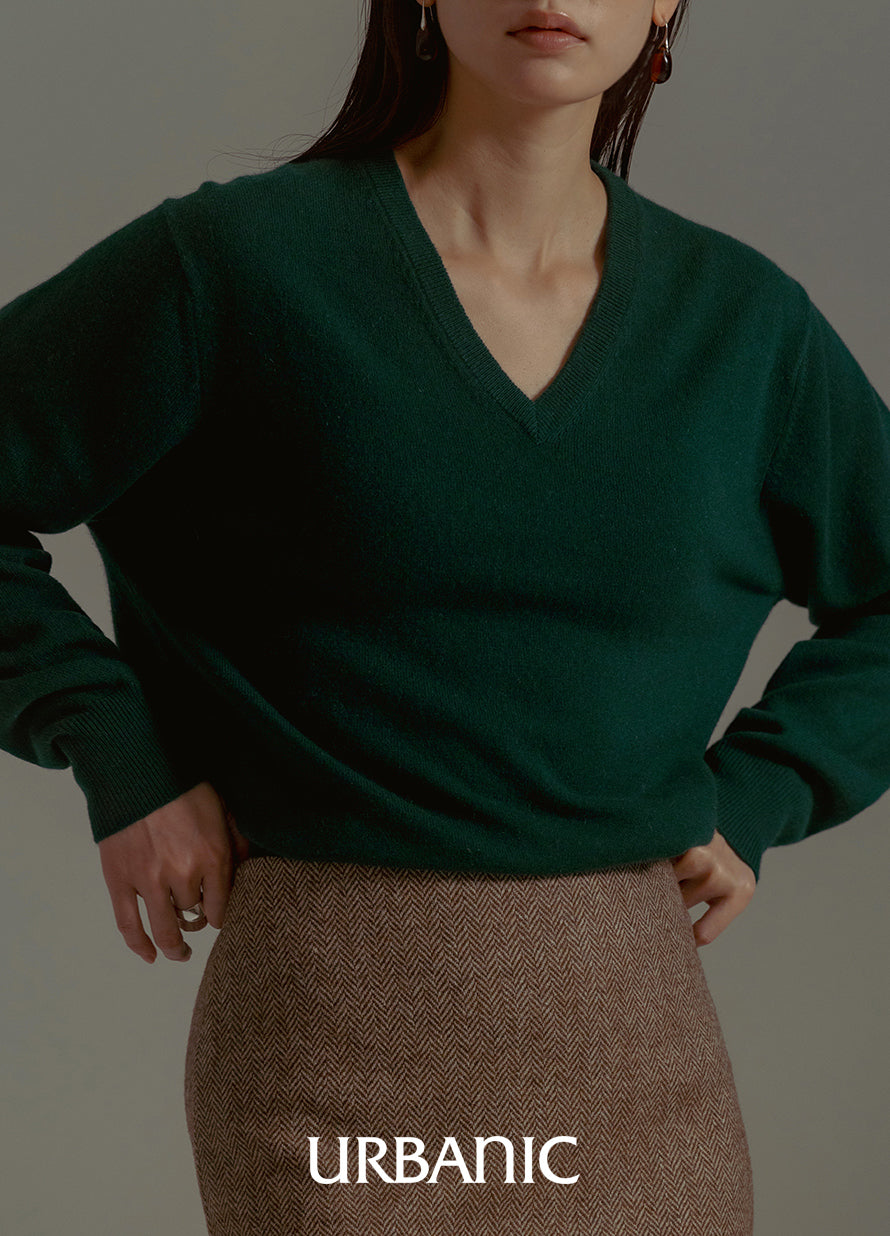 Boutique Cashmere V-neck Knit