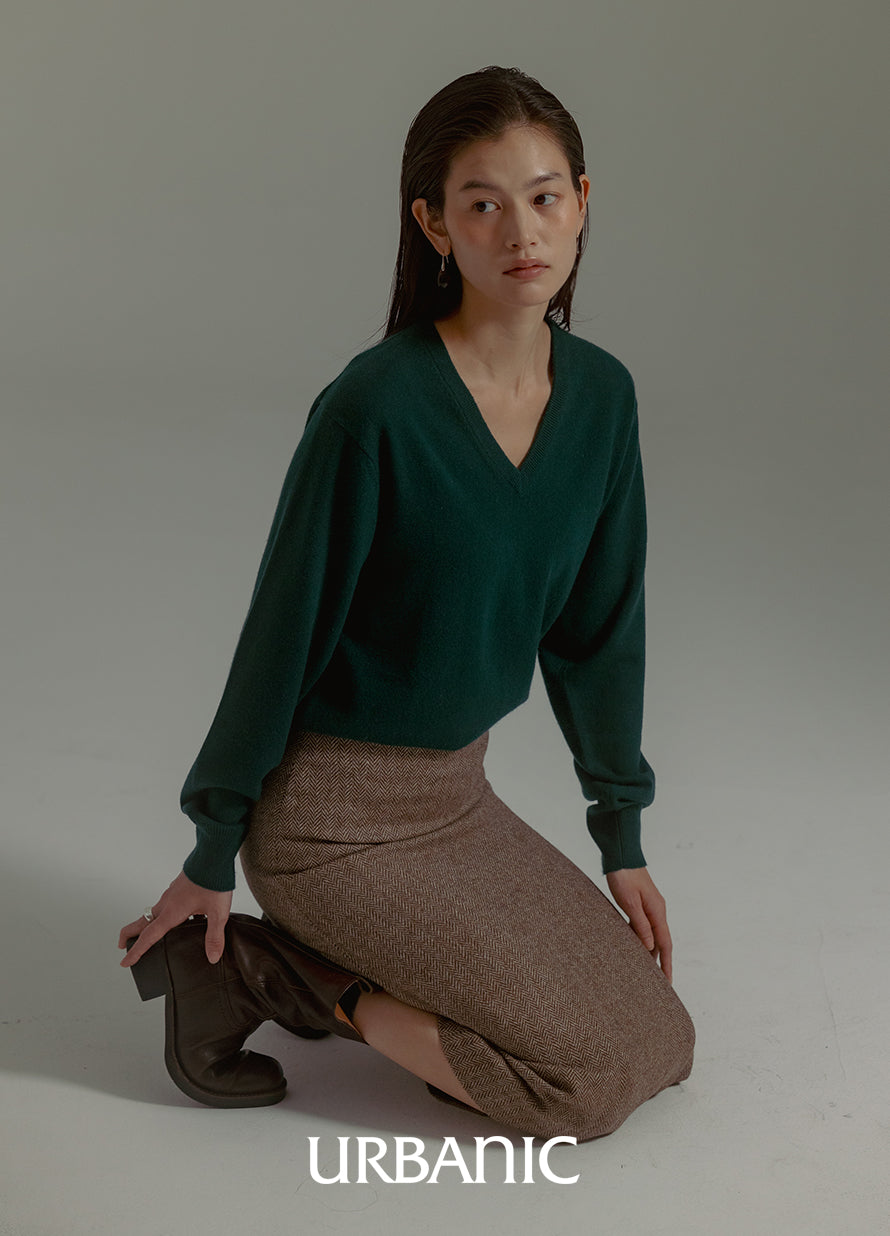 Boutique Cashmere V-neck Knit