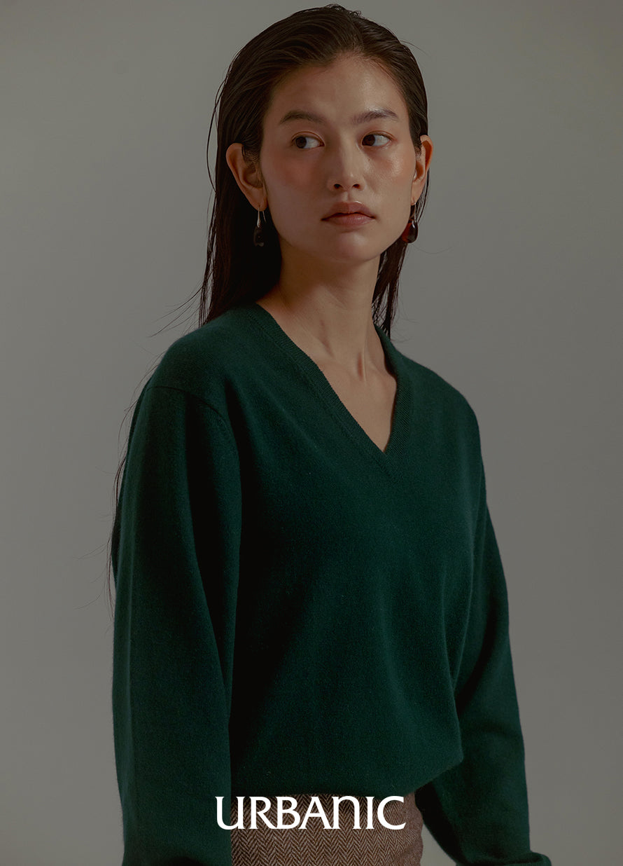 Boutique Cashmere V-neck Knit