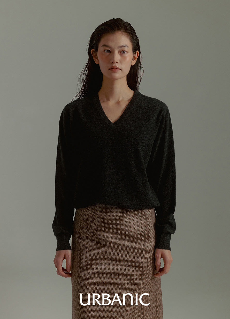 Boutique Cashmere V-neck Knit