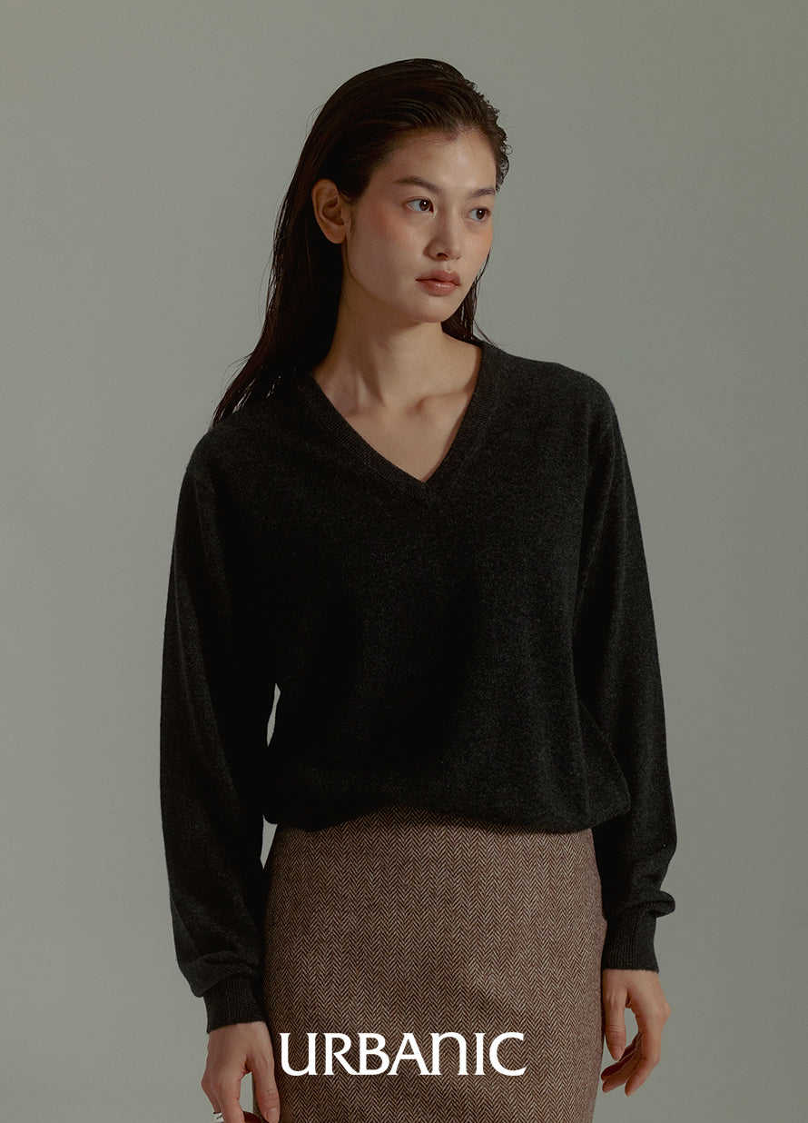 Boutique Cashmere V-neck Knit