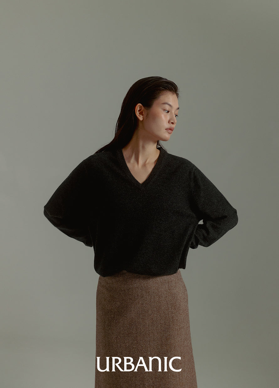 Boutique Cashmere V-neck Knit