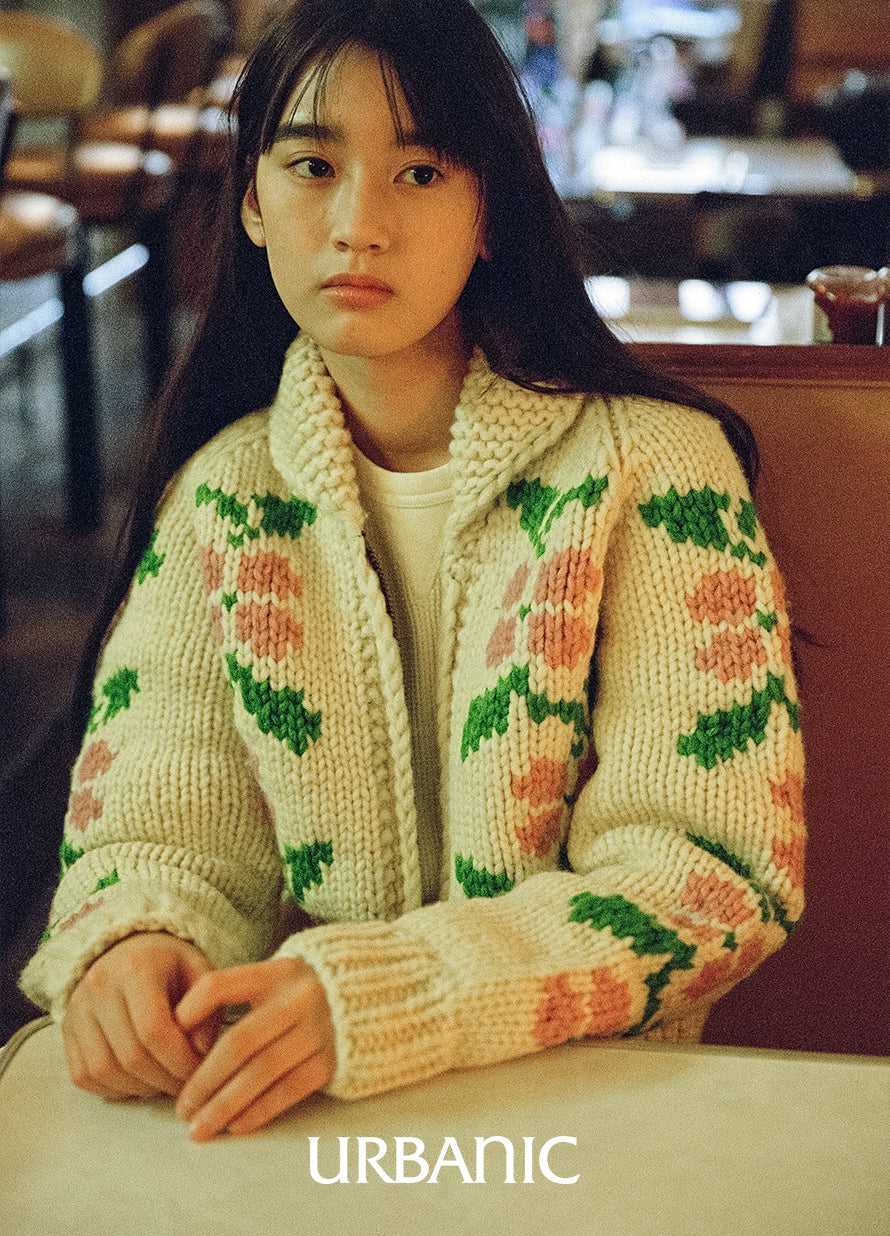 Plumeria Handmade Cardigan