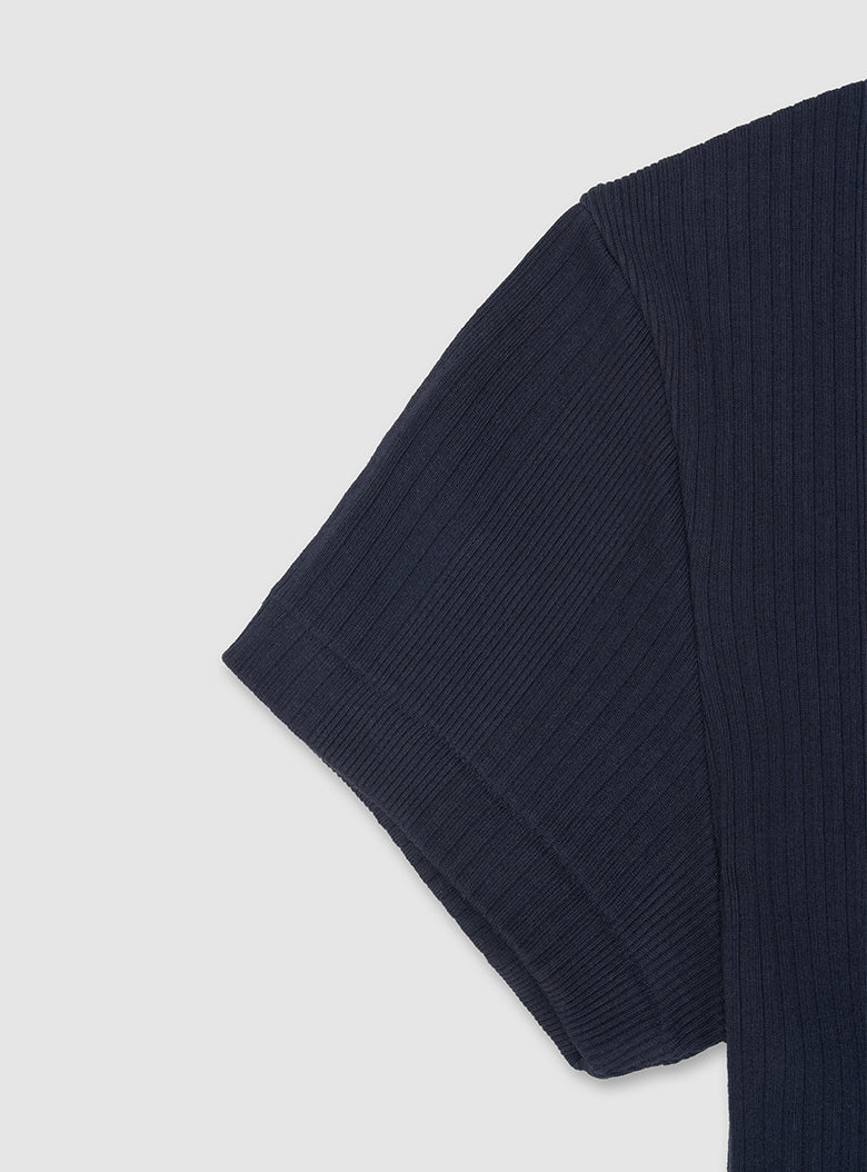 Ribbed Crew-neck Tee