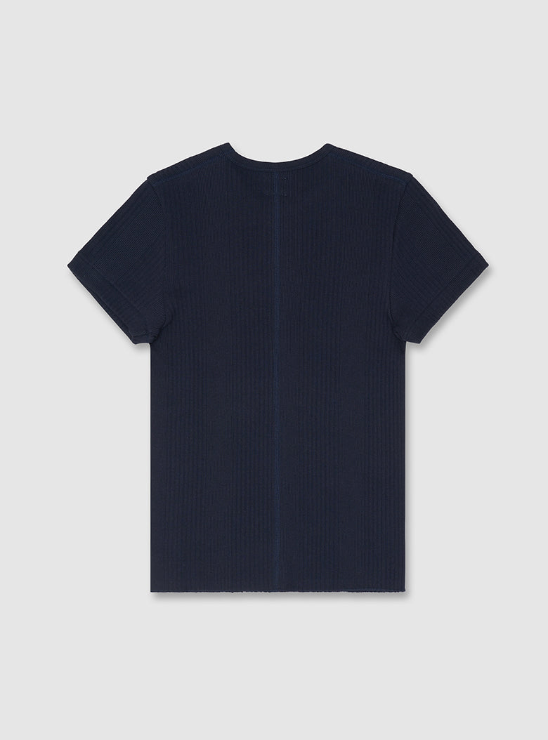 Ribbed Crew-neck Tee