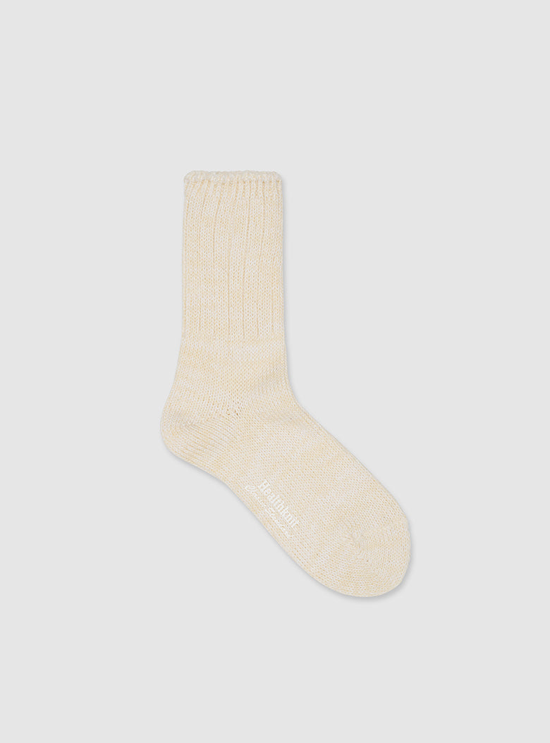 Slub Ribbed Socks