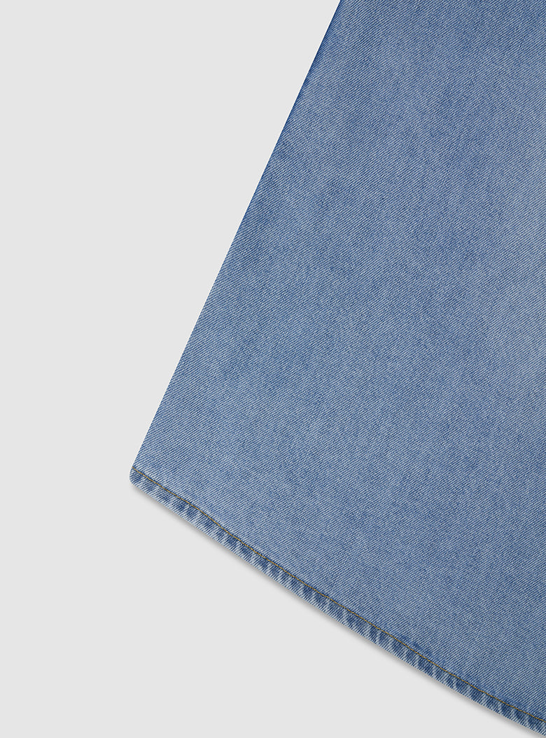 Western Denim Shirt (Light Blue)