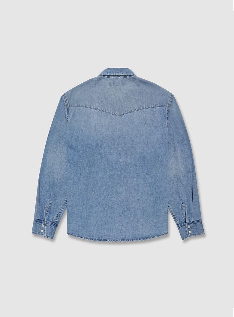 Western Denim Shirt (Light Blue)