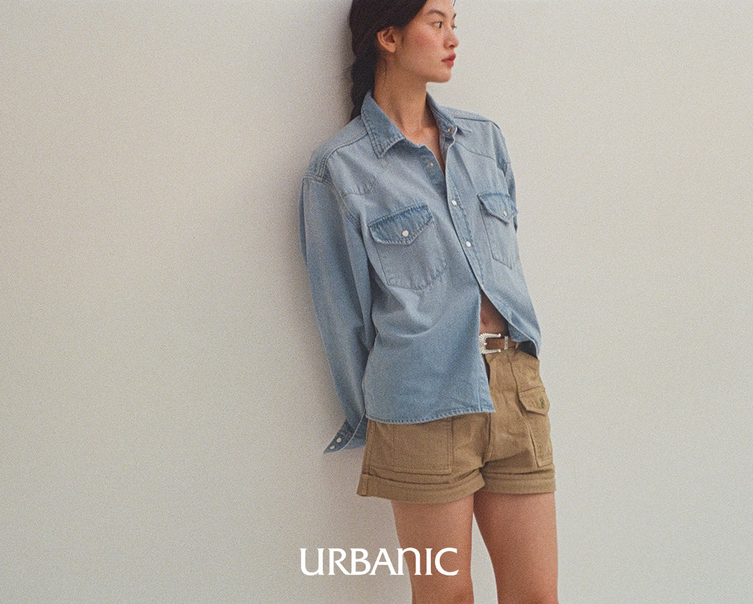 Western Denim Shirt (Light Blue)