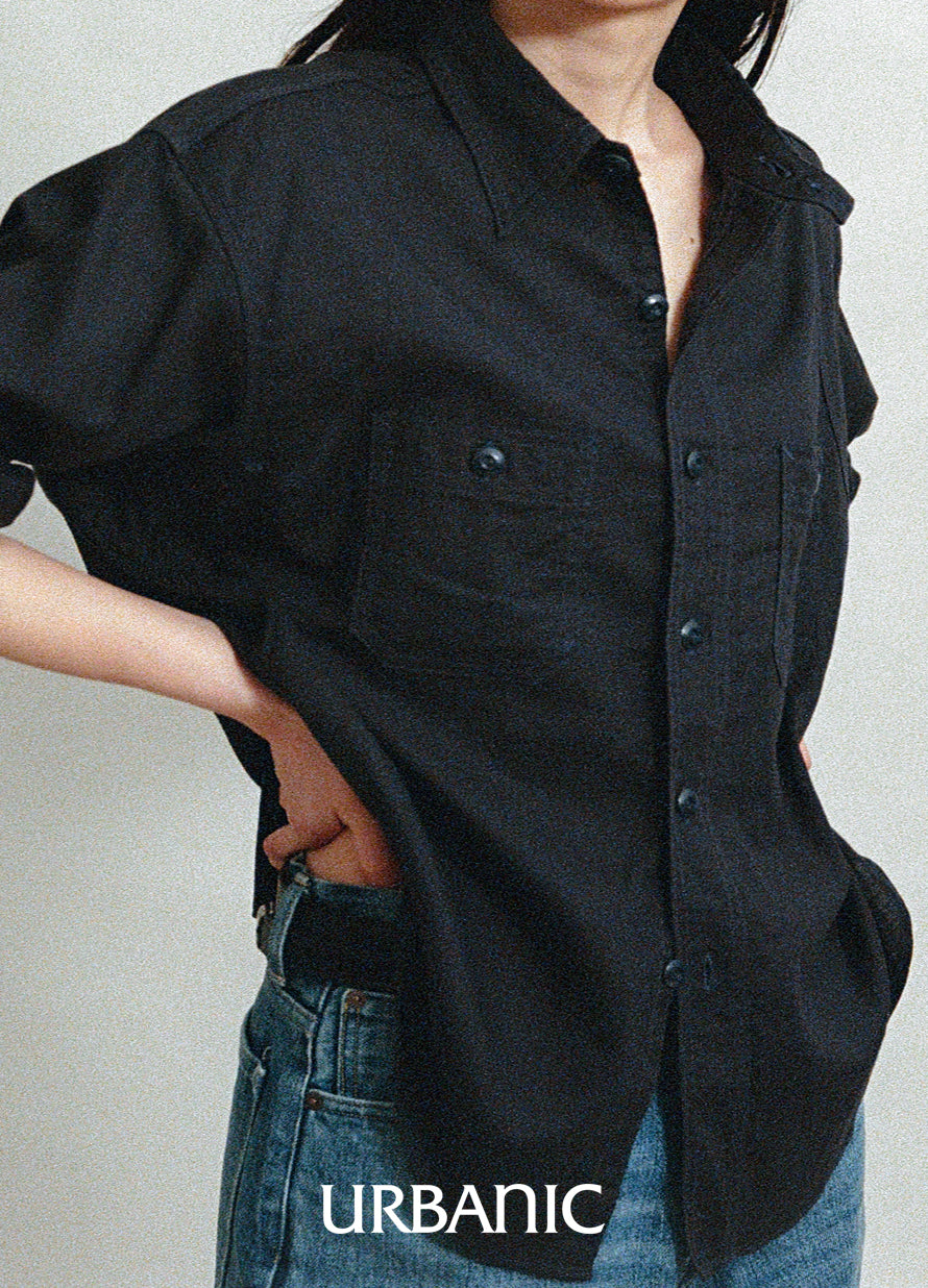 Urbanic exclusive Big Yank workwear shirt with pointed collar and pen pocket