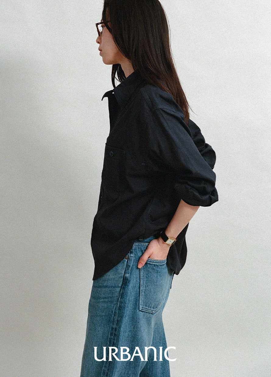 Vintage-inspired Big Yank Flyer Shirt with rounded back yoke and utility details