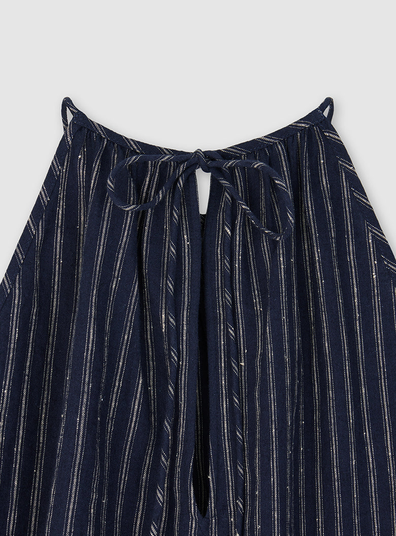 Antibes Halter Blouse (Navy)