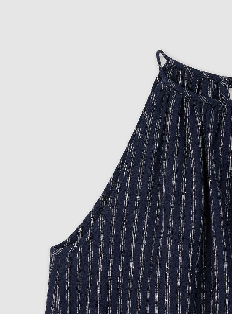 Antibes Halter Blouse (Navy)
