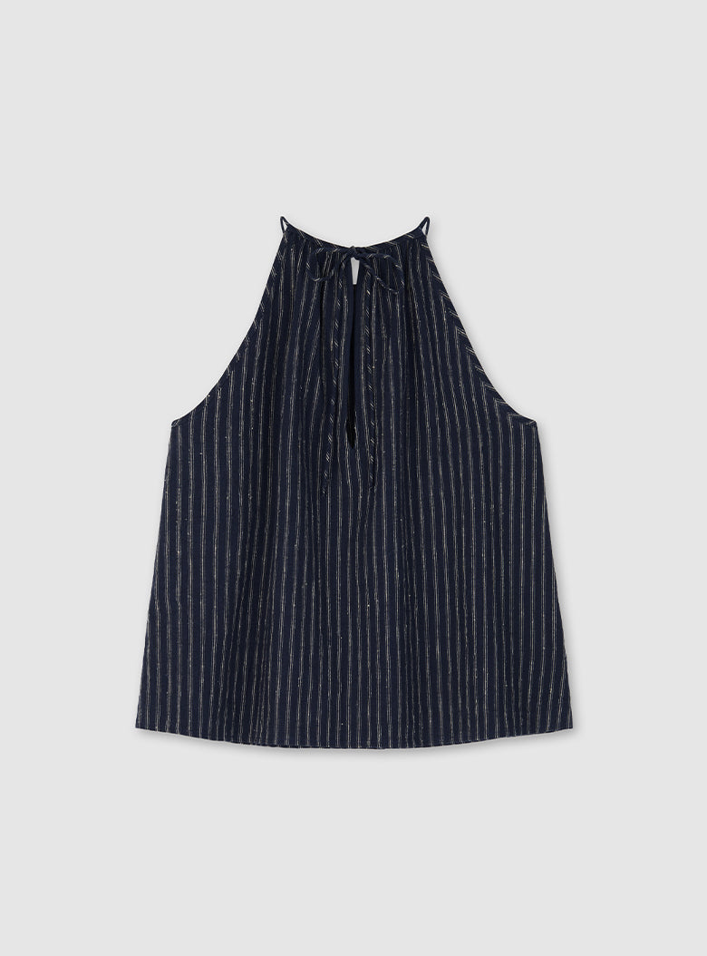 Antibes Halter Blouse (Navy)