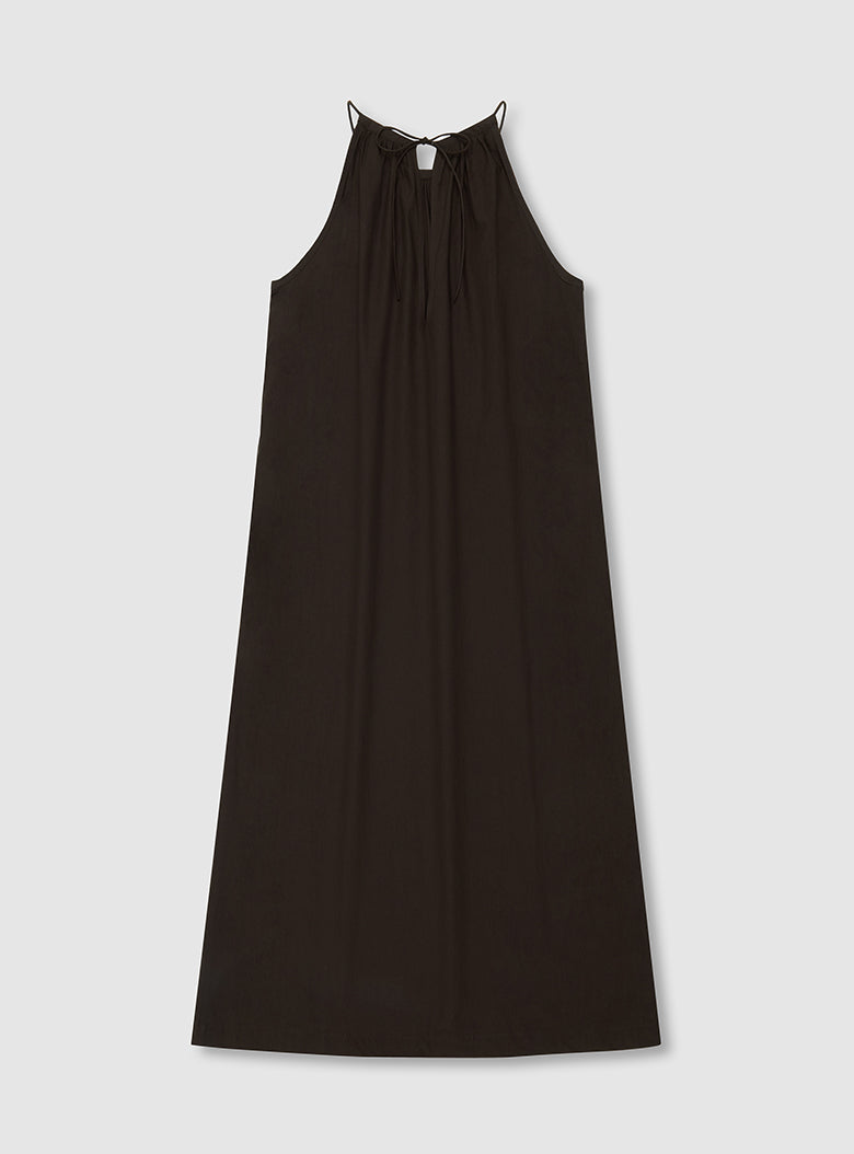 Antibes Halter Dress (Brown)