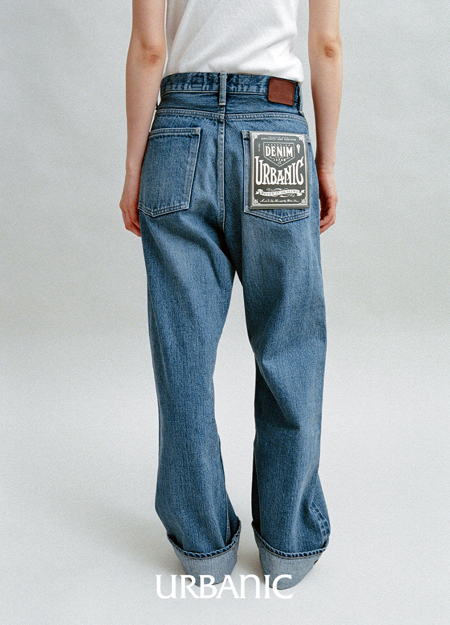 Distressed denim with beautifully worn look