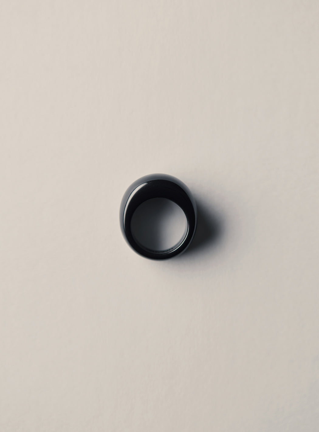 Bold oval resin ring with voluminous asymmetric shape