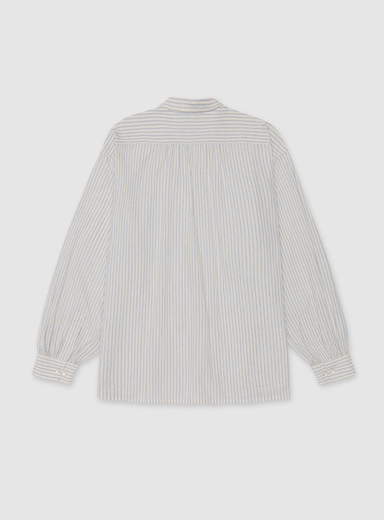 Workwear inspired gathered shirt