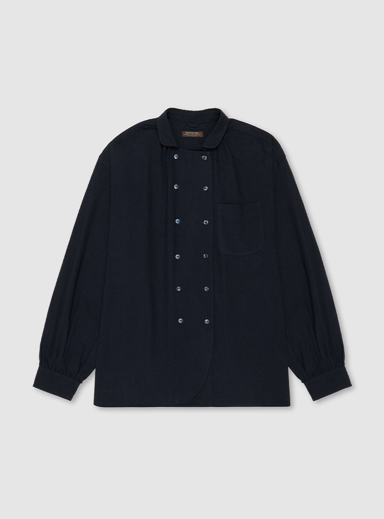 Pleated workwear-inspired shirt with a relaxed silhouette