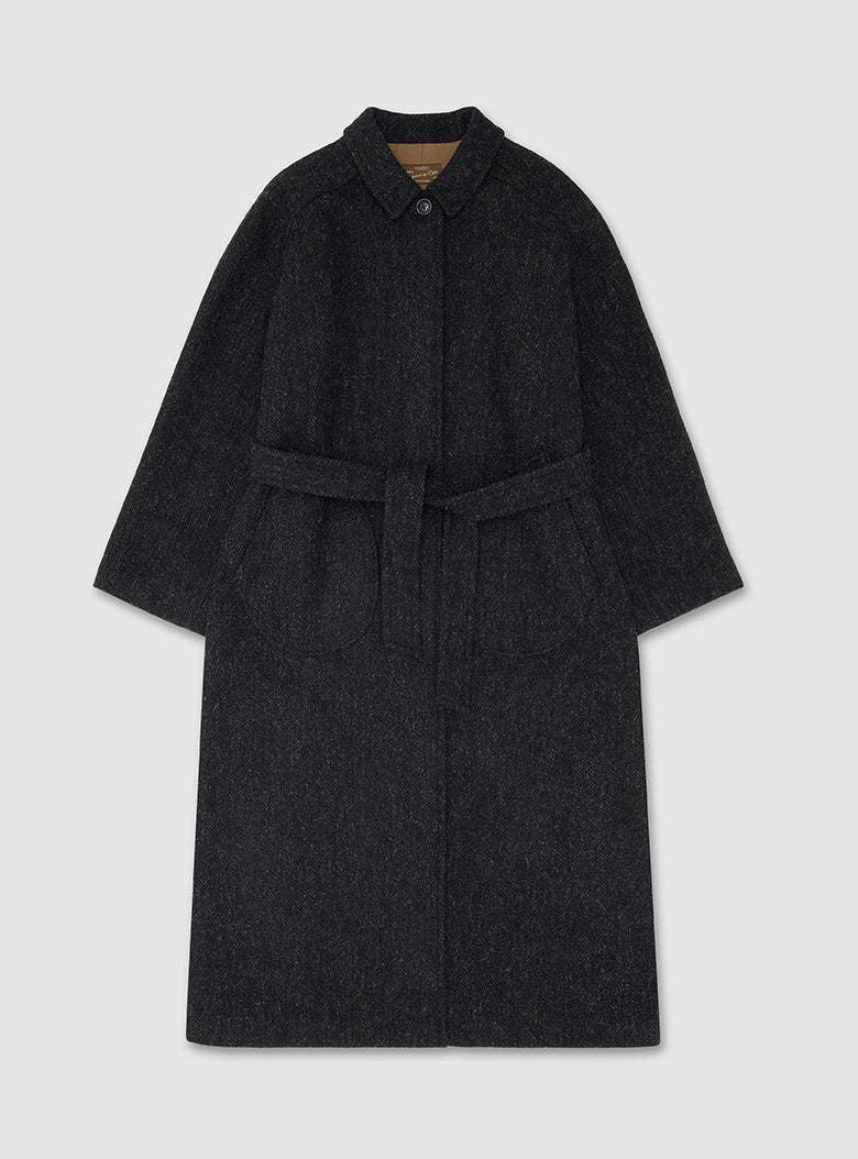 Belted Deck Coat (Herringbone)