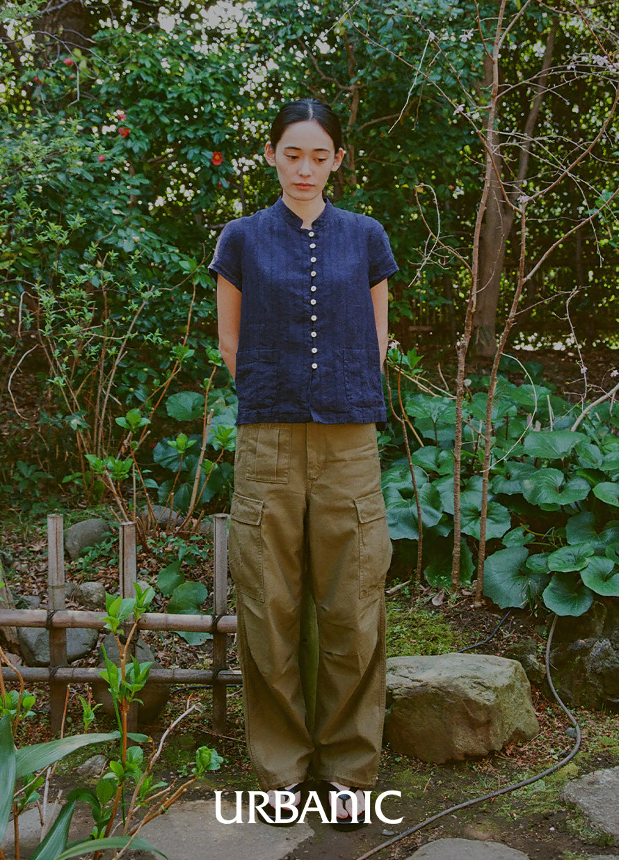Unisex army cargo pants with refined utility detailing