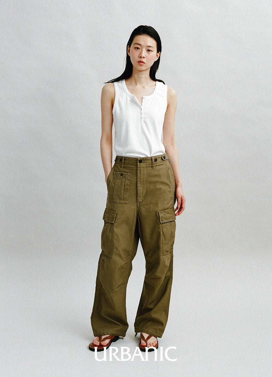 Nigel Cabourn Classic Army Cargo Pants with a clean unisex silhouette