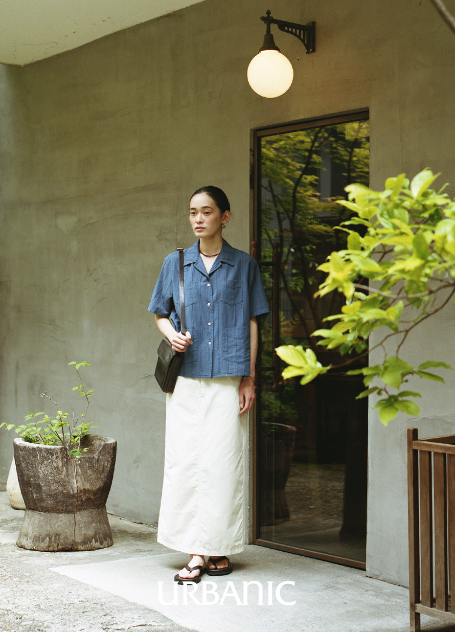 Refined jacquard stripe shirt