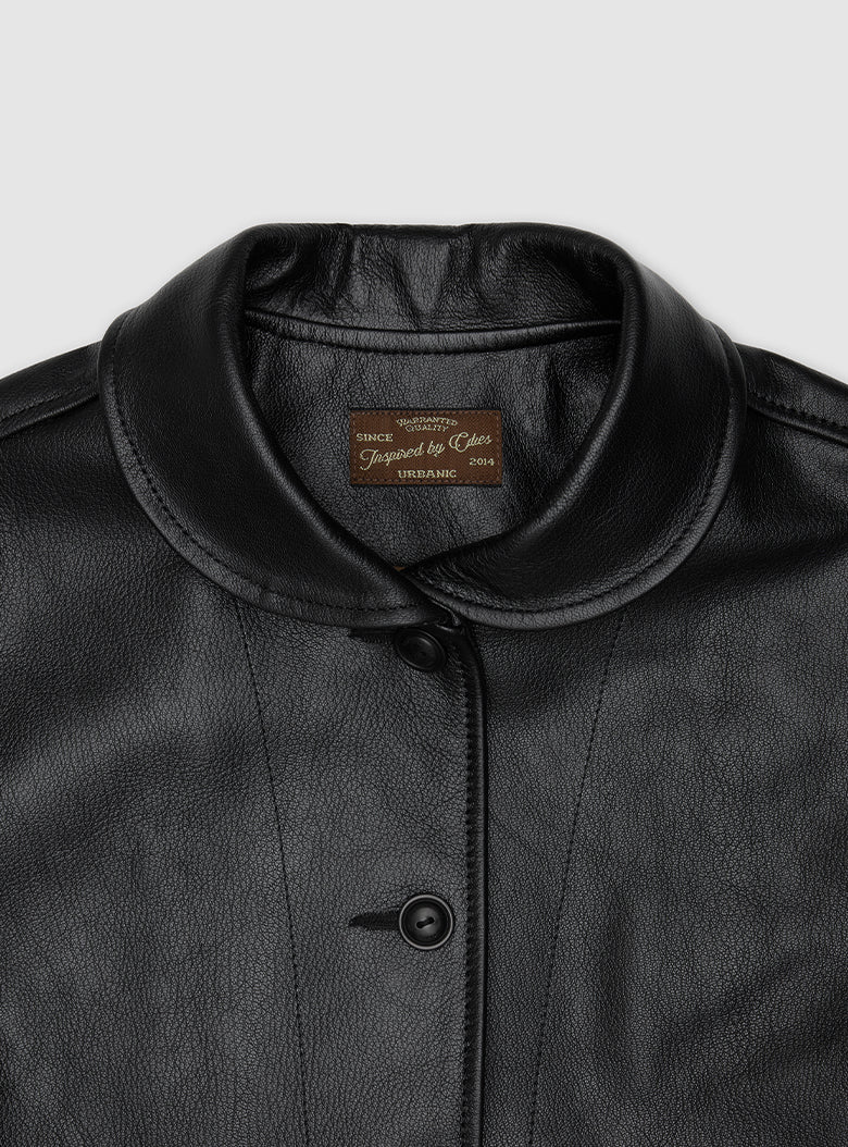 goatskin leather albert einstein jacket