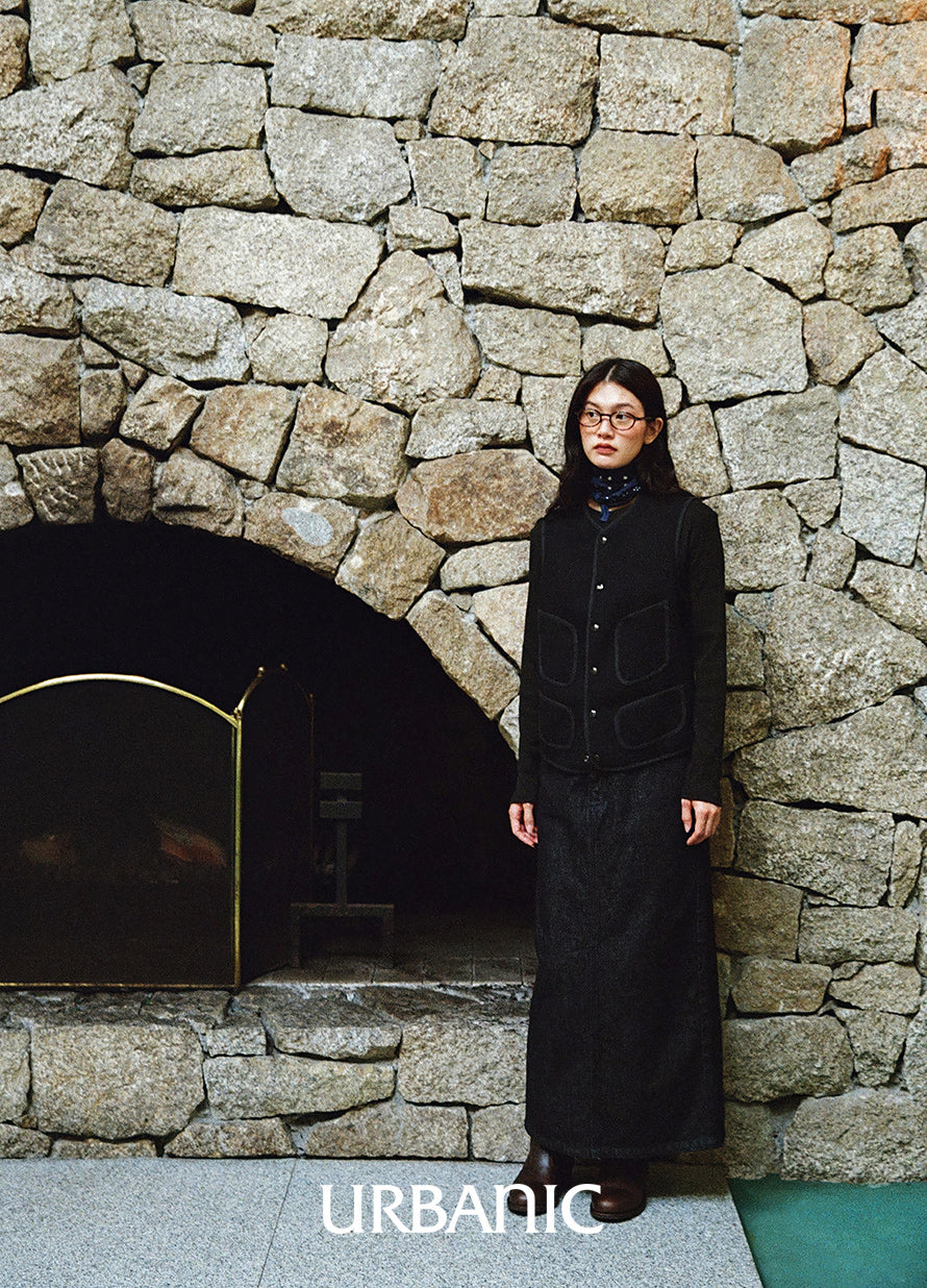 Fishtail Denim Skirt