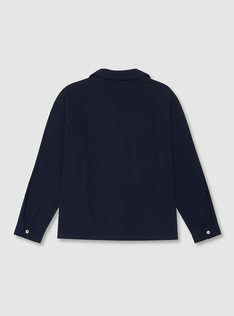 Frog Button Shirt (Navy)