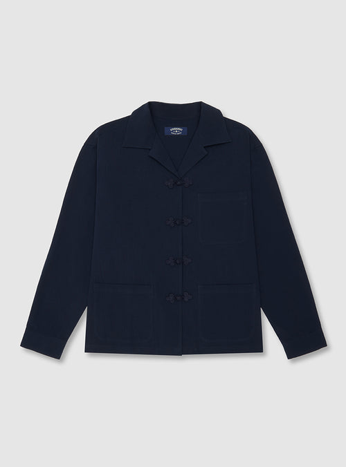 Frog Button Shirt (Navy)