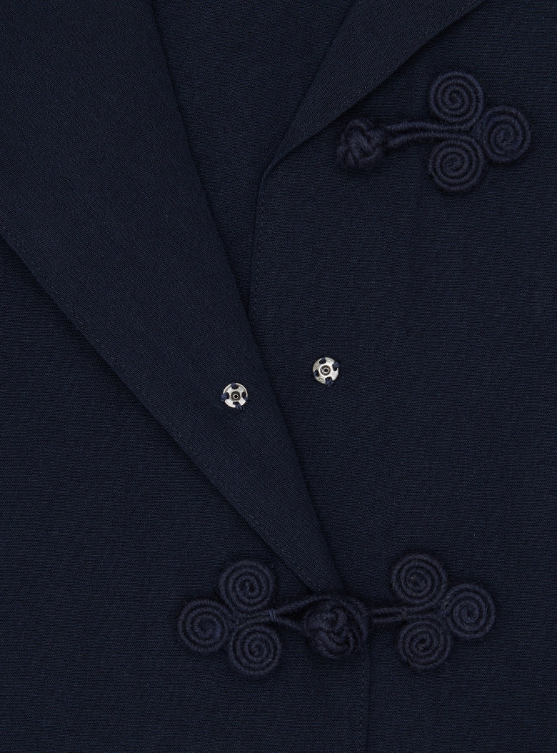 Frog Button Shirt (Navy)