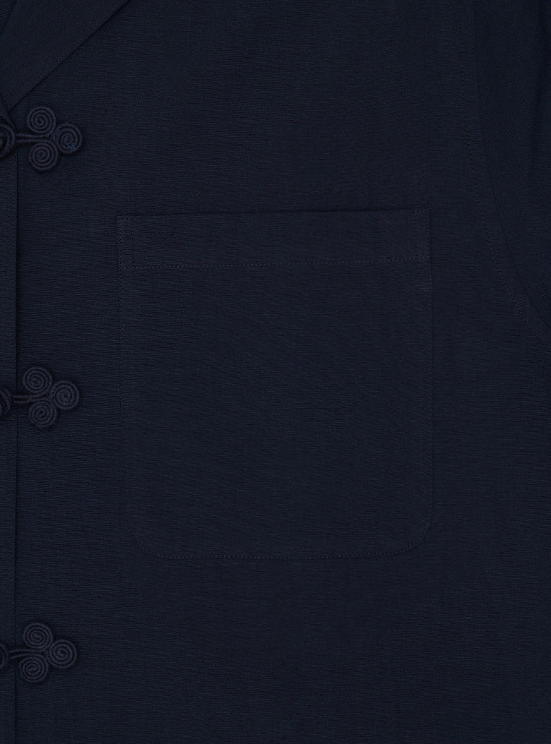 Frog Button Shirt (Navy)