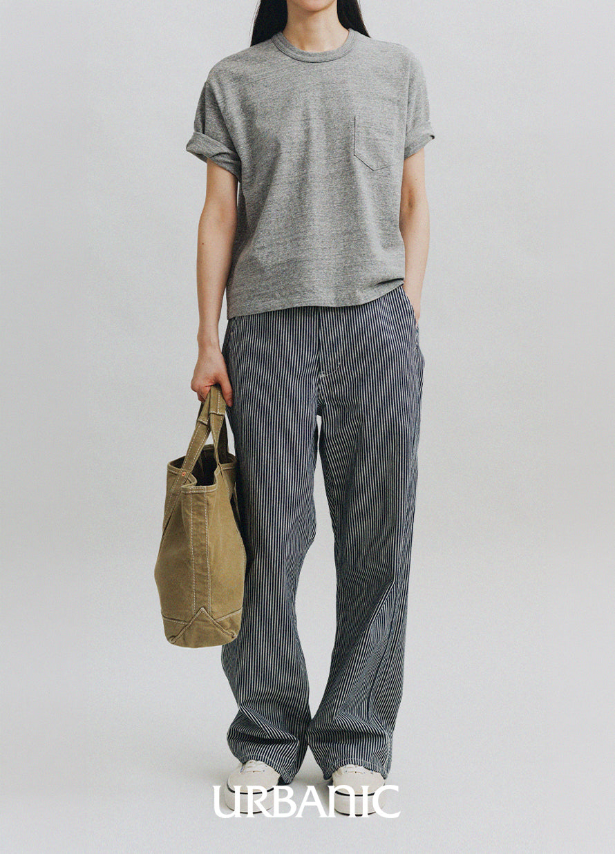 Unisex cotton T-shirt in soft grey melange