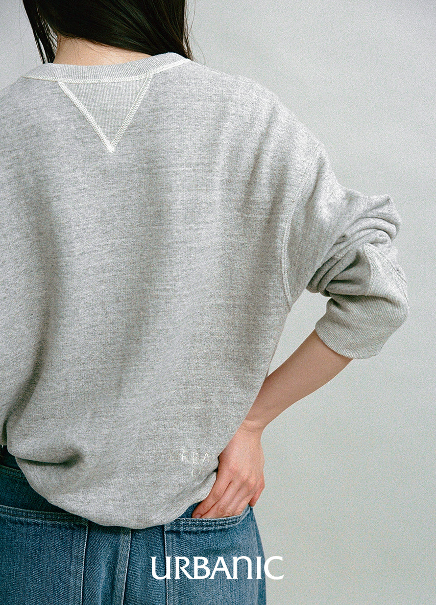Heritage sweatshirt with zigzag stitch detail