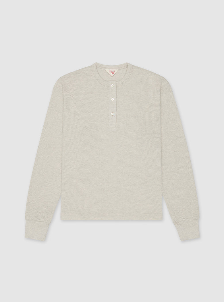 Honeycomb Henley Long Sleeve