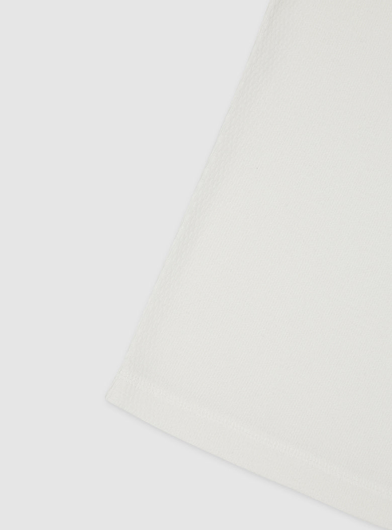 Honeycomb Henley Long Sleeve