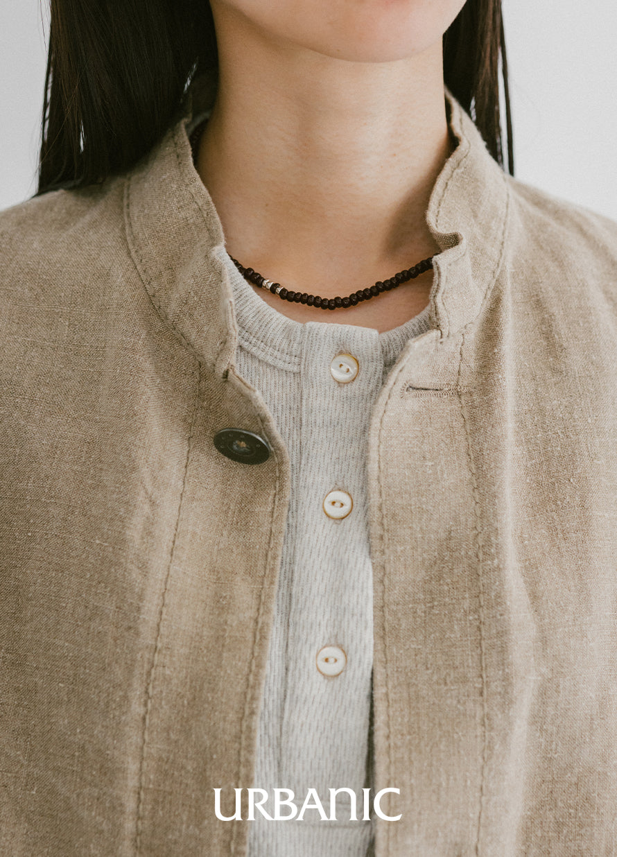 Honeycomb Henley Long Sleeve