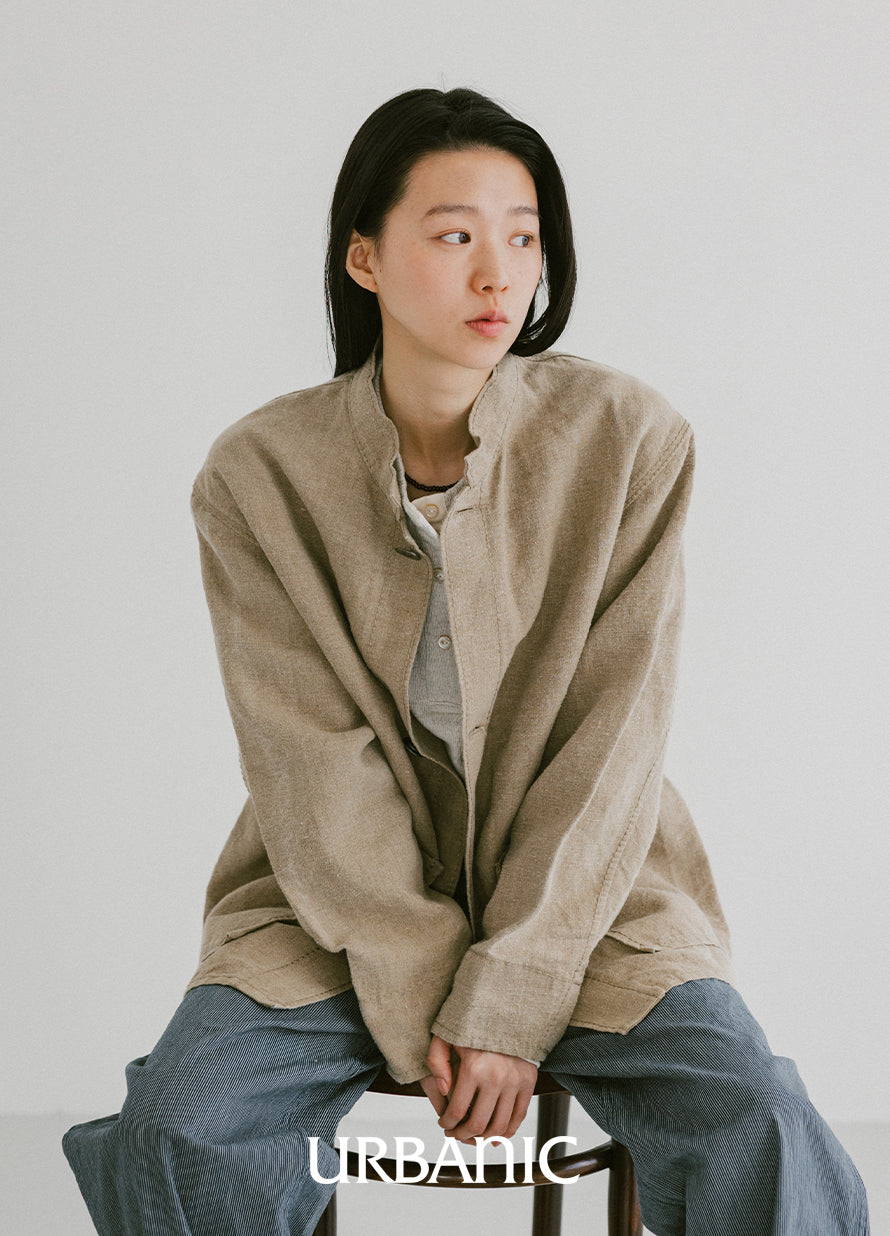 Honeycomb Henley Long Sleeve